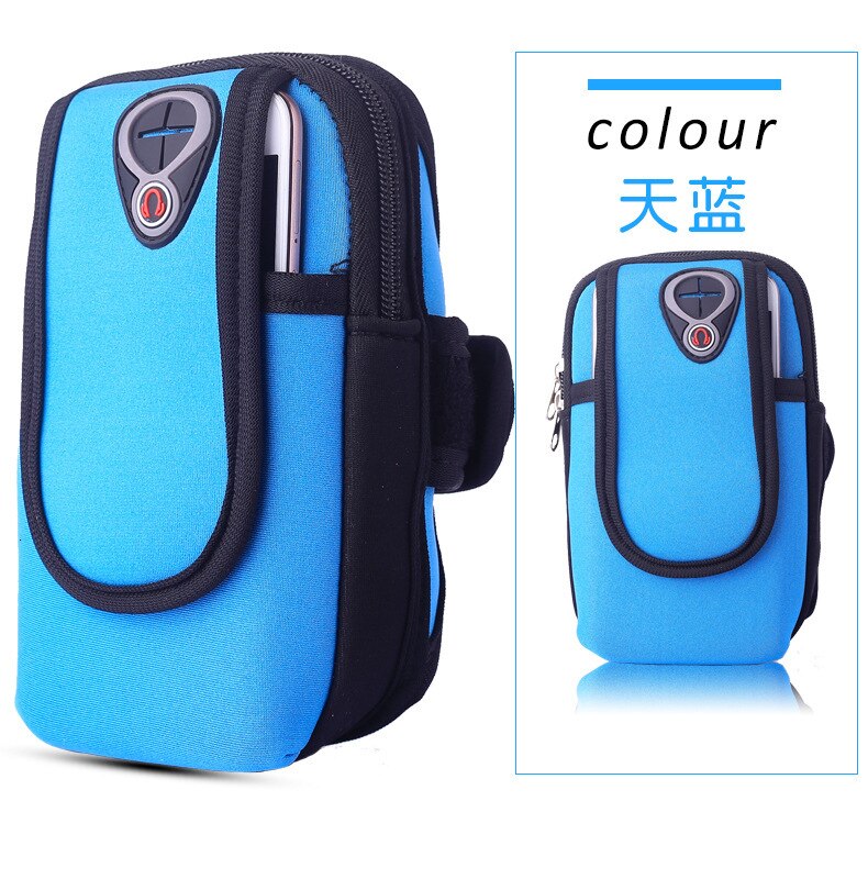 Esportes de Serviço Armband Bolsa Case Capa armband Correndo Universal Esporte Braço saco Do Telefone Titular do telefone celular À Prova D' Água Esporte Ao Ar Livre: sky blue