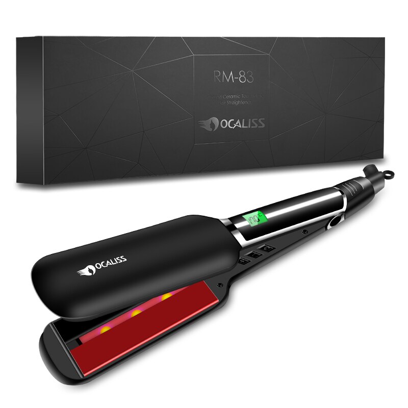 Ocaliss Professionelle Titan Haarglätter RM-83 Einstellbare Temperatur mit Digital LCD Anzeige 100-240V 30er Wärme hoch