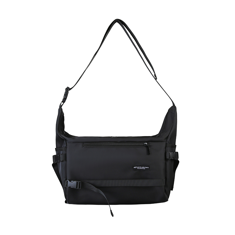 Nylon sacs de messager sacoche sac d'école pour adolescent garçons grand sac à bandoulière antivol sac à bandoulière mochilas escolar: Black