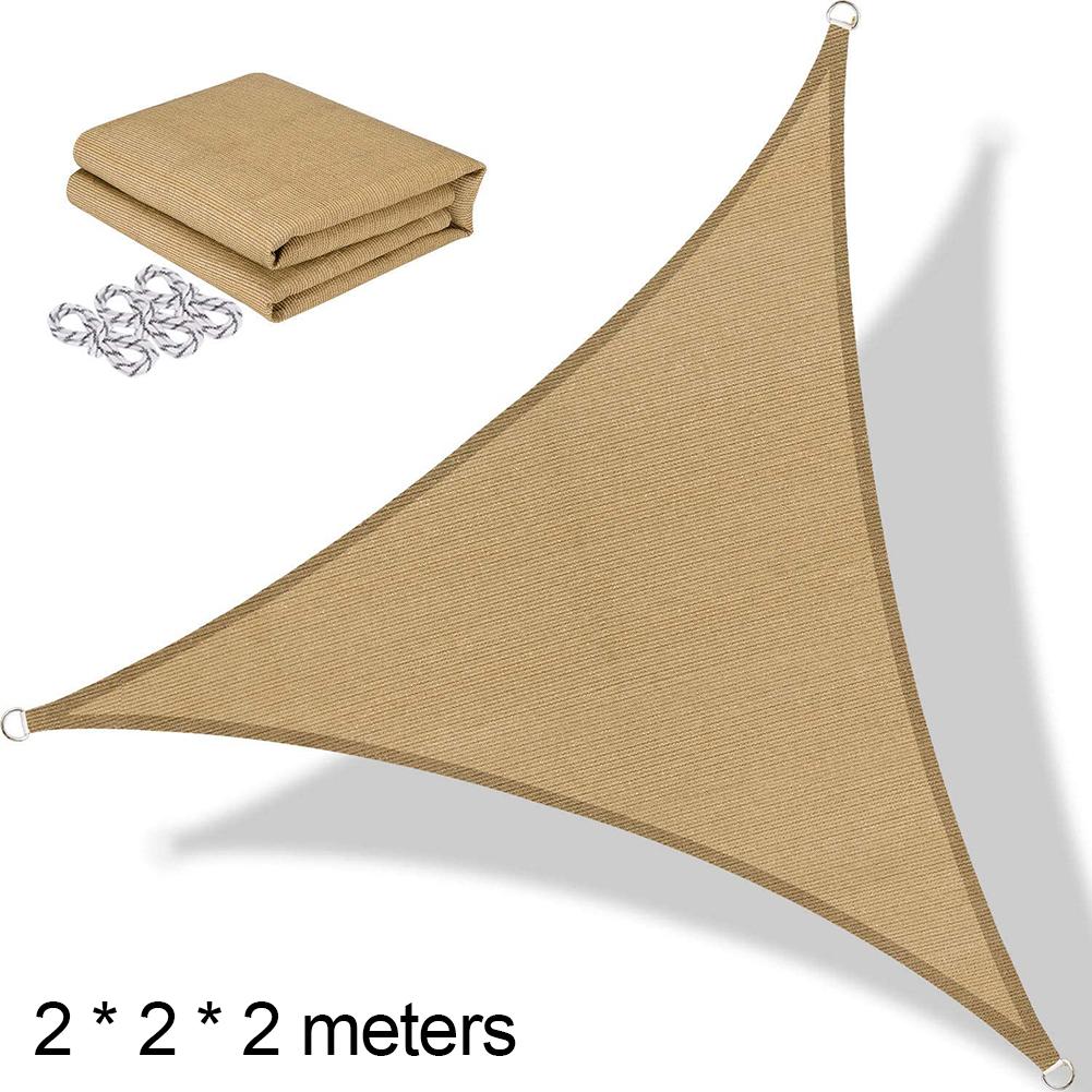 2 x 2 x 2m - 5 x 5 x 5 mtrekantet parasoll seil hjem hage uteplass basseng solskjerming fortelt camping piknik telt vanntett skyggeduk: 2 x 2 x 2m