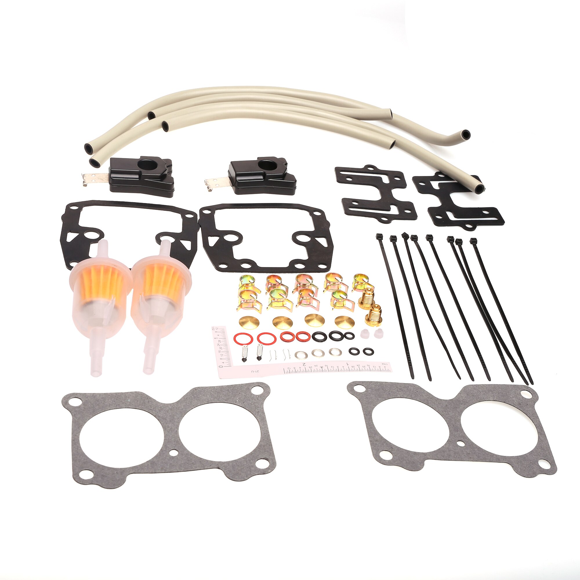 Carburetor Repair Kit For 18-7046 439076 with Float Johnson Evinrude Twin Carb Rebuild Kit V4 85 90 100 115 125 140 HP