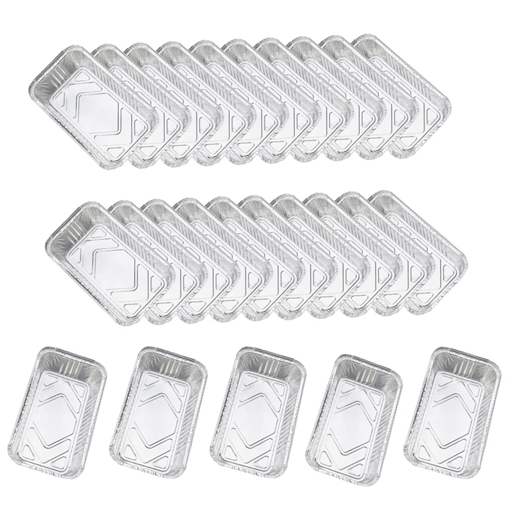 25 stk engangs staniol bradepande bbq aluminiumsfolie fedt dryp pander grill grill bakke udendørs bagning køkkenudstyr