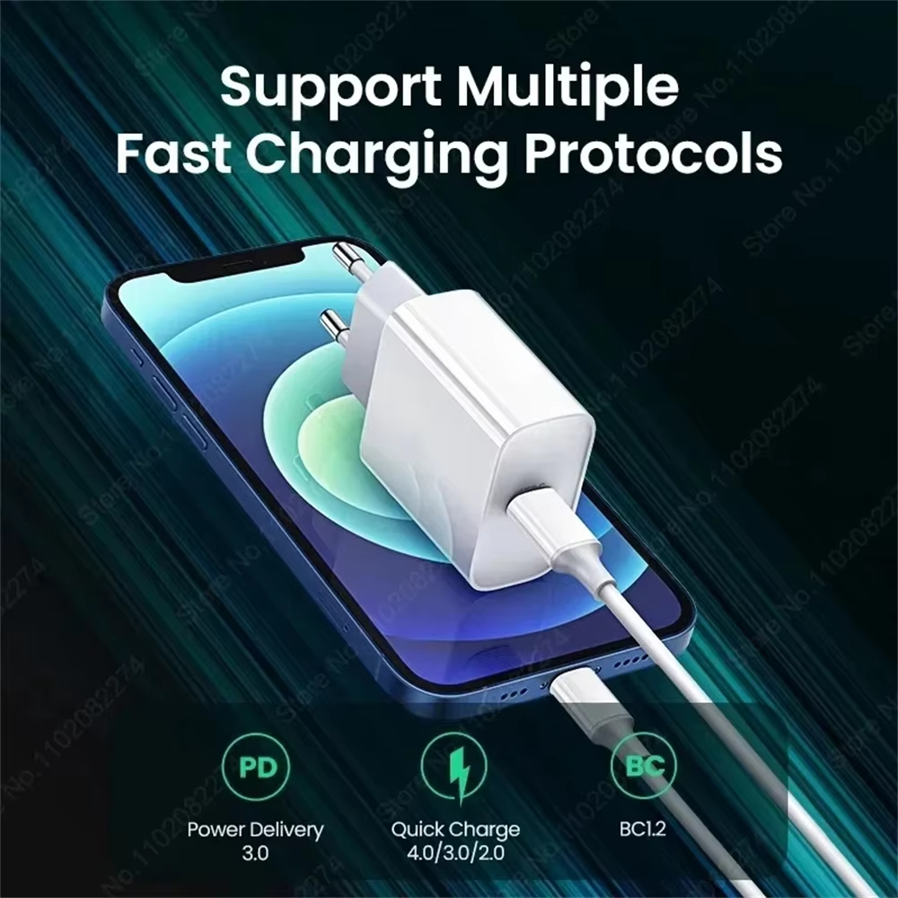 Para Apple 40W para iPhone cargador USB tipo C cargador rápido para iPhone 16 15 14 13 12 11 pro Max Plus PD cable de carga Accesorios