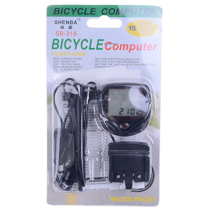 Bike Speedometer 1 Set Bicycle Cycling Odometer Speed Waterproof Meter Mountain Bike