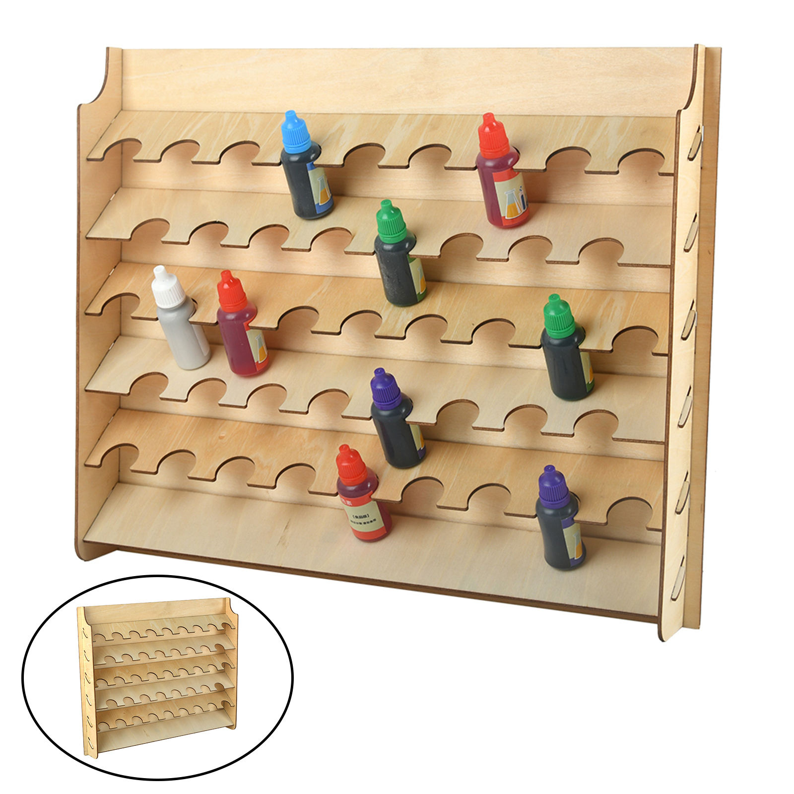 Basics Module Penselen Rack Epoxy Tool Houten Organisator Opslag Display Stand Houder Kabinet: 43 holes 26mm