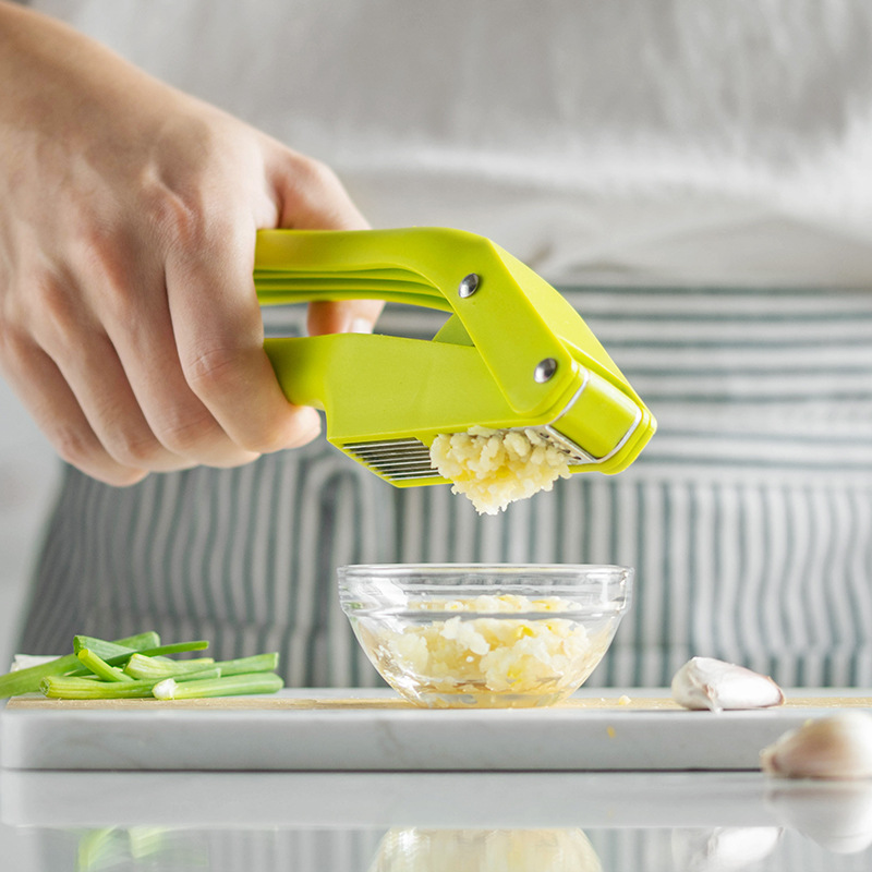 2-In-1 Multifunctionele Knoflookpers Voor Het Persen Van Puree Knoflook En Gesneden Knoflook, Groentepers Voor Thuiskoken Stamper