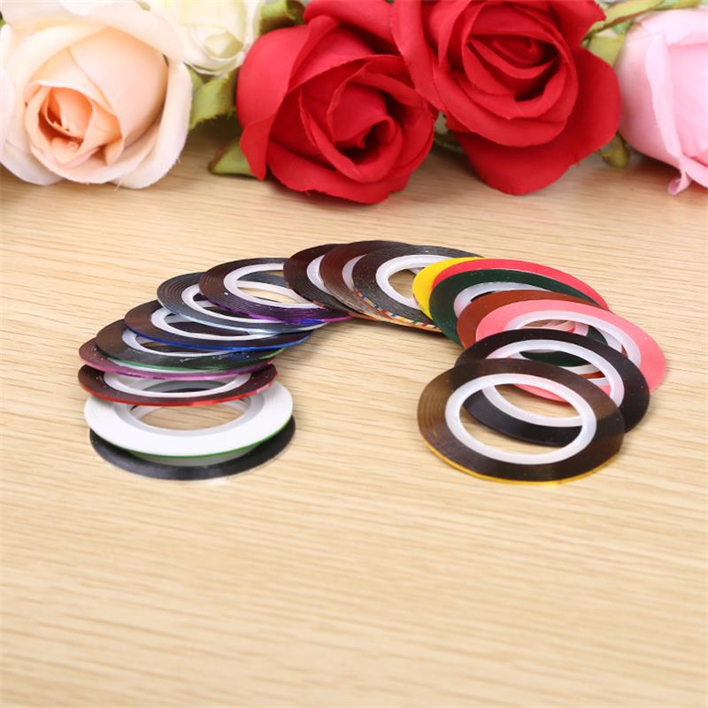 10 Stks/partij Mix Kleuren Rolls Striping Tape Line Nail Art Decoratie Sticker Diy Nail Tips Nail Manicure Gereedschap