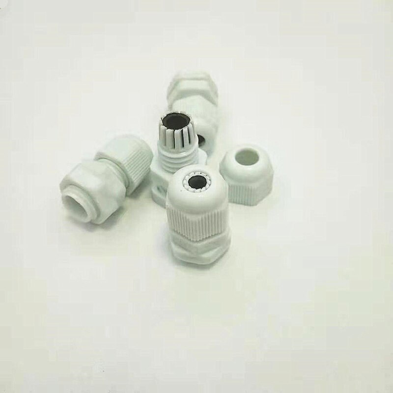 10 piezas PG7 conector de glándula de Cable de plástico de nailon impermeable para Cable de 3-6,5mm