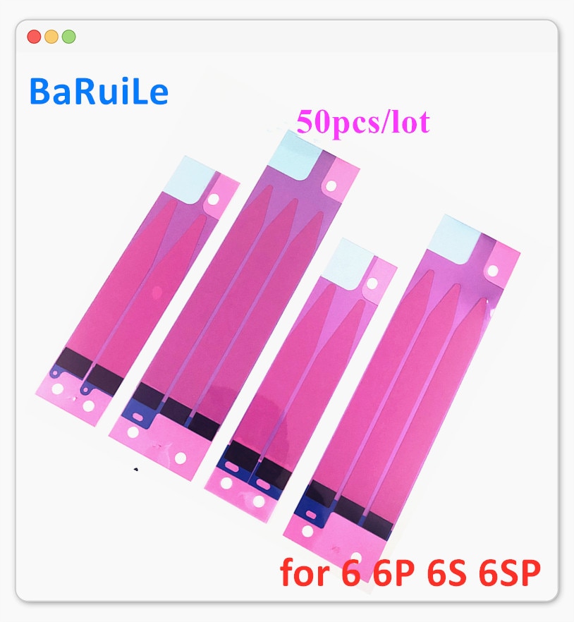 BaRuiLe 50pcs Battery Adhesive Sticker For iPhone 11 pro Max 12 X XS Max XR 5s 6 6s 7 8 plus Battery Glue Tape Strip Tab Repair