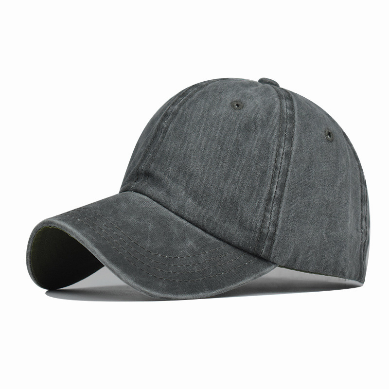Unisex barn snapback-keps barn vintage basebollkeps barn solhatt för flickor pojkar vattentvätt cowboy bomull hiphop-kepsar: Grå