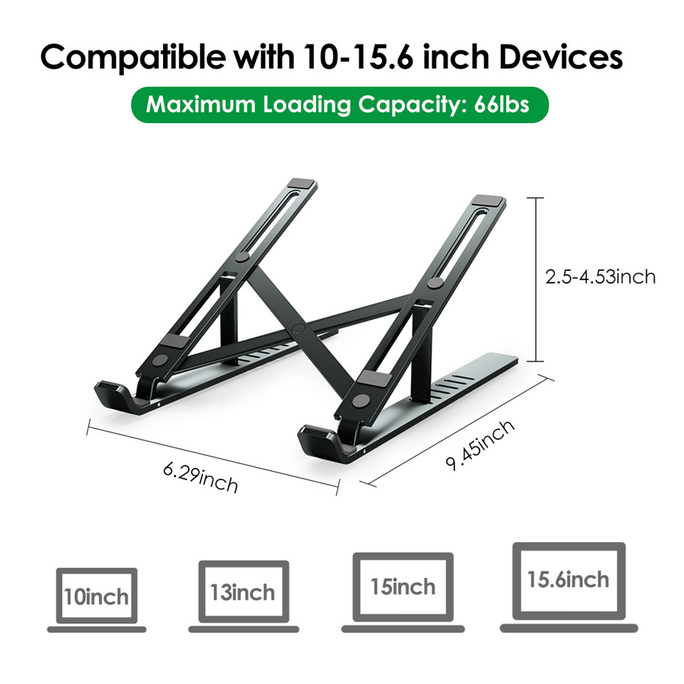 LINGCHEN, soporte para portátil para MacBook Pro Air Notebook, soporte plegable de aleación de aluminio para portátil, soporte para portátil, soporte para Notebook
