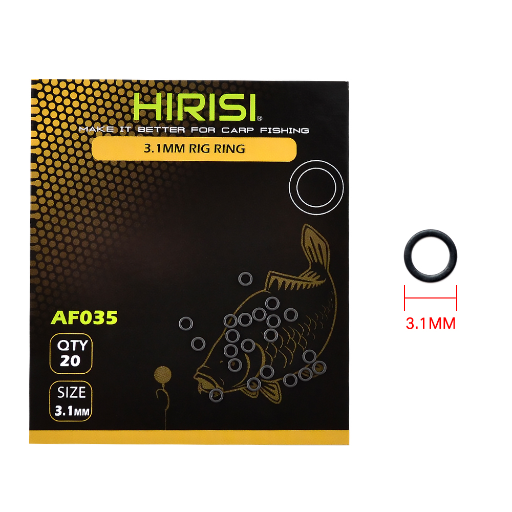 60-delige karpervissen ronde rig-ringen voor haaklink O-ringen 2,0 mm 3,1 mm 3,7 mm 4,4 mm 5,1 mm: Rood