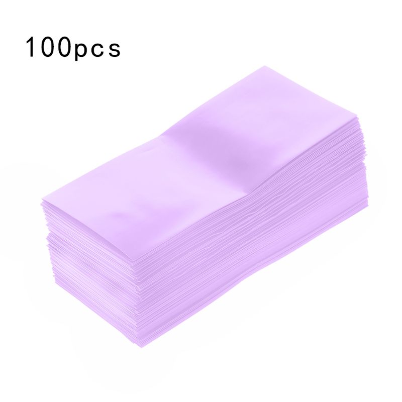 100Pcs/Bag 18650 Lithium Battery Encapsulation Tube PVC Heat Shrink Tubing Wrap Battery Cover Skin Insulation FilmW91A: Pink