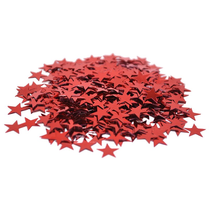 15g/bag 6mm/10mm Acrylic Stars Table Confetti Sprinkles for Wedding Birthday Party Decoration Confetti Nail Art Craft Supplies: red / 10mm