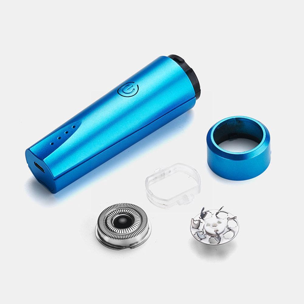 Portable Mini Razor Electric Rotating 1 Head Razor USB Carry Machine Blade Rechargeable Blade Washable Razor To Easy Men's Y1I3