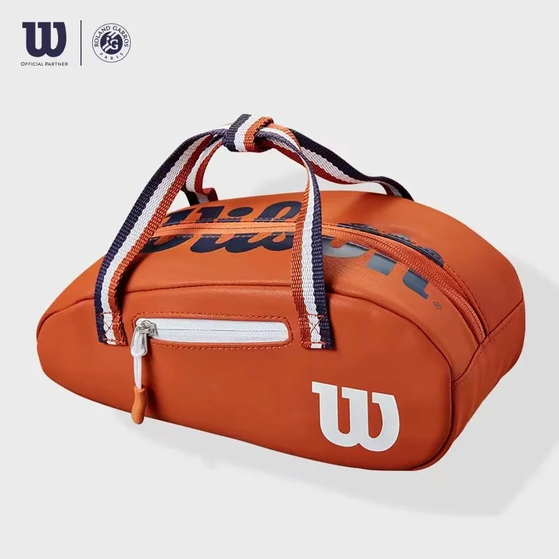 Wilson PU lederen kleine handtas Super Tour Tennisaccessoires Tas Roland Garros Mini reistas Racketsport ﻿: Light Grey