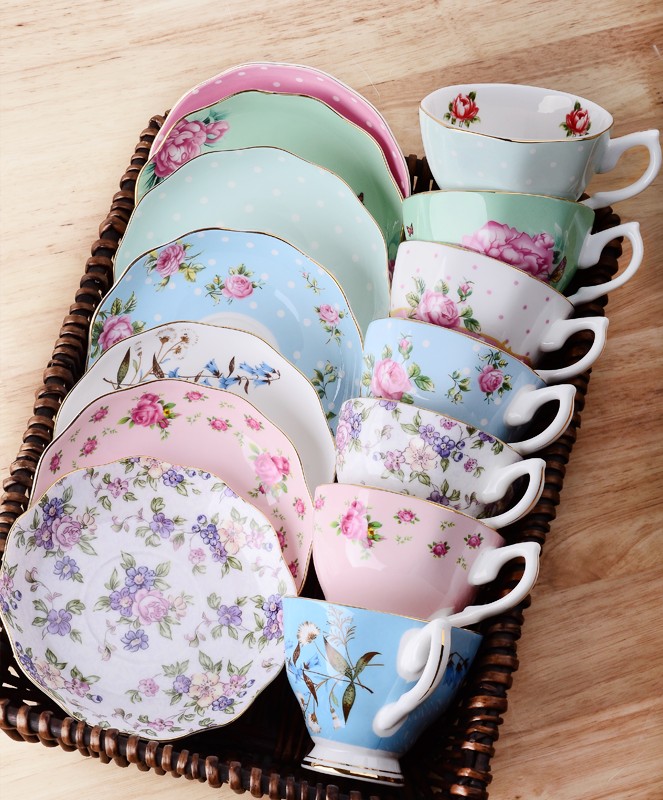 Sæt europæisk bone porcelæn kaffesæt beholder engelsk eftermiddag keramisk te kop sæt mælkekop sæt arrangør køkken tilbehør
