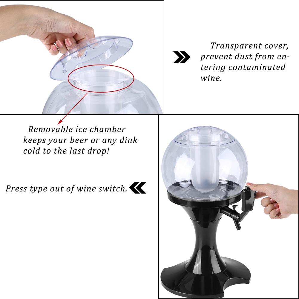 3.5L Bier Dispenser Machine Globe Drank Drank Soda Alcohol Wijn Drink Fles Dispenser Party Bar Bar Accessoires