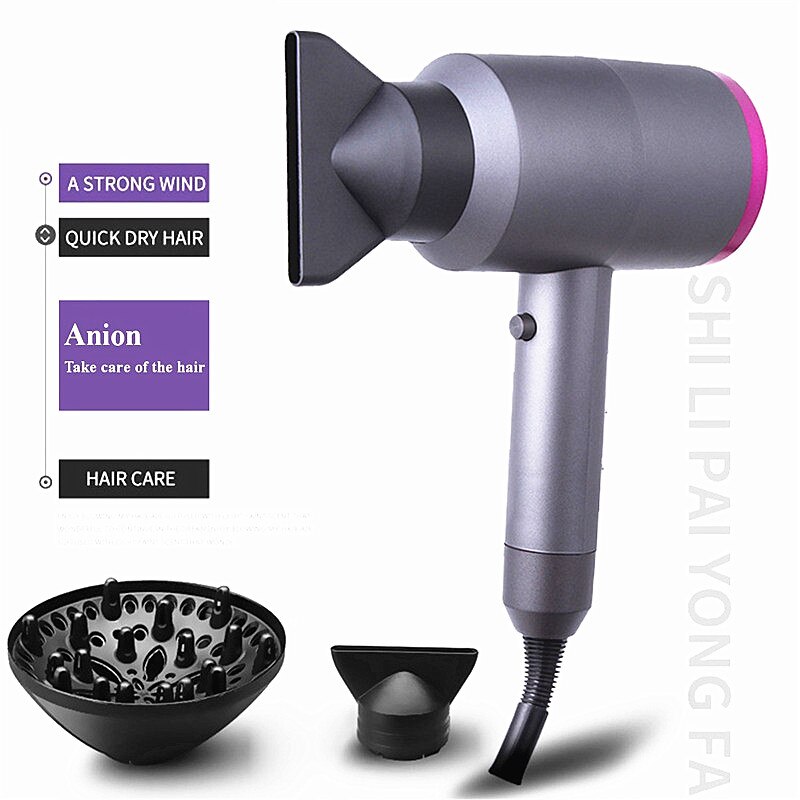 Professionele 1100W Haardroger Ionische Föhn Met Diffuser Kam Föhn Warme En Koude Wind Air Brush Haar droger