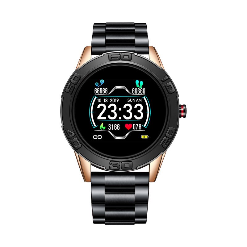 LUIK Slimme Horloge Mannen Stappenteller Hartslag Bloeddrukmeter Waterdichte Stalen Riem Smartwatch Sport Multifunctionele Modus