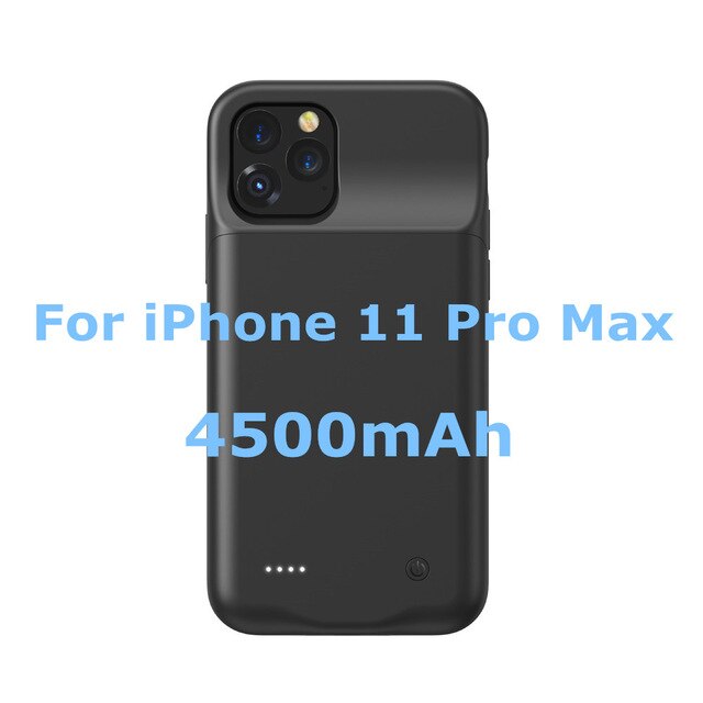 KQJYS Portable Soft TPU Full Covered Battery Case for iPhone 11/11 Pro Mobile Power Case for iPhone 11 Pro Max: Default Title