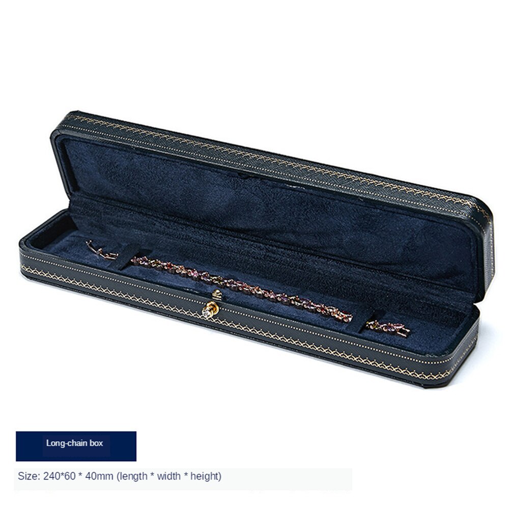 B-LIFE Premium Leather Necklace Box Pendant Storage Case Perfect for Engagement Bride Wedding Photography Bridal: P 5