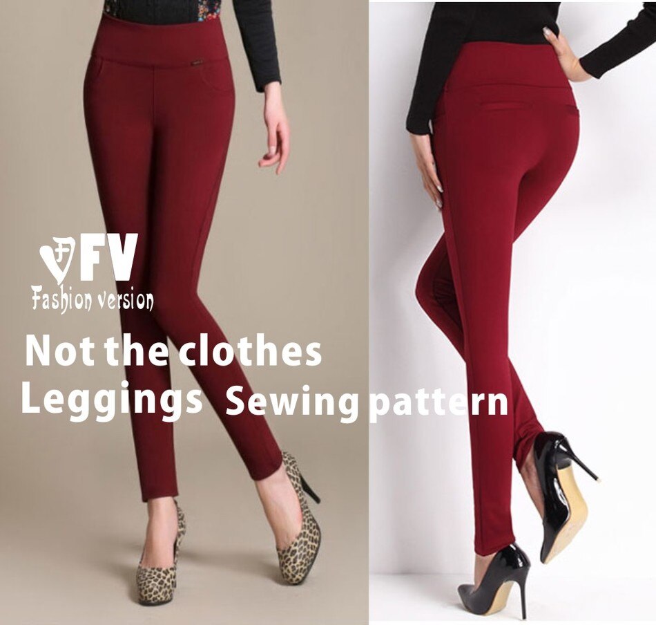 Bukser symønster buksemønsteret (ikke bukserne) høje elastiske leggings bck -27