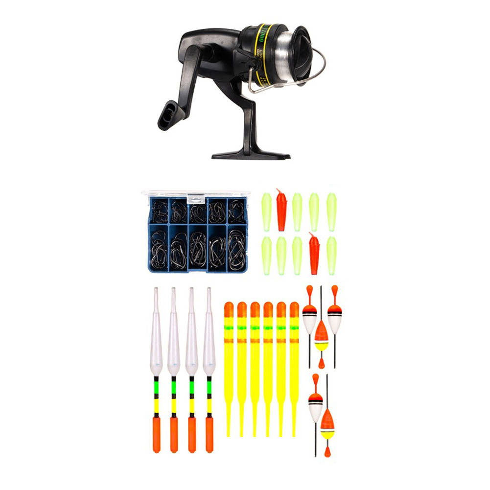 9/127 Pcs Fishing Rod Kit 1.6m Telescopic Pole Reel Portable Fishing Rod Box Set Hook Fishing Tackle Gear Accessories Set