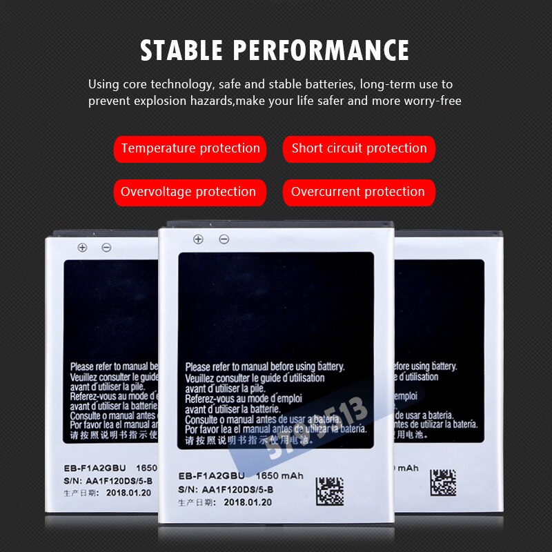 1650Mah EB-F1A2GBU Li-Ion Batterijen Voor Samsung Galaxy S2 I9100 I9050 B9062 I9108 I9103 I777 Vervangende Mobiele Telefoon Batterij