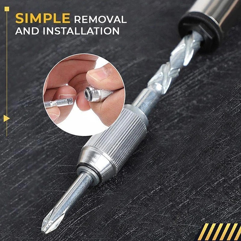 Juego de brocas de destornillador semiautomático, herramientas de trinquete en espiral de presión manual de 260MM con destornillador ranurado/Phillips