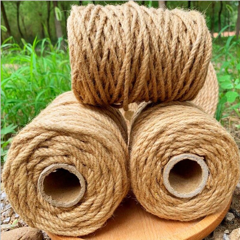 50Metre Natural Twine Braided Rope, Crafting Twine String Thick Twine for DIY Artwork, Gardening Applications
