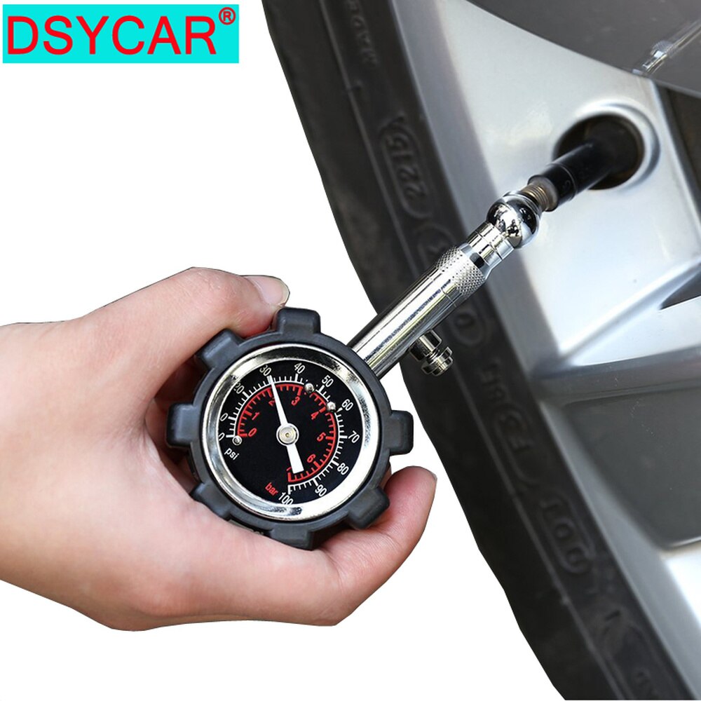 Dsycar Hoge Nauwkeurigheid Bandenspanningsmeter Zwart 100 Psi Voor Nauwkeurige Auto Luchtdruk Tyre Gauge Voor Auto Truck En motorfiets