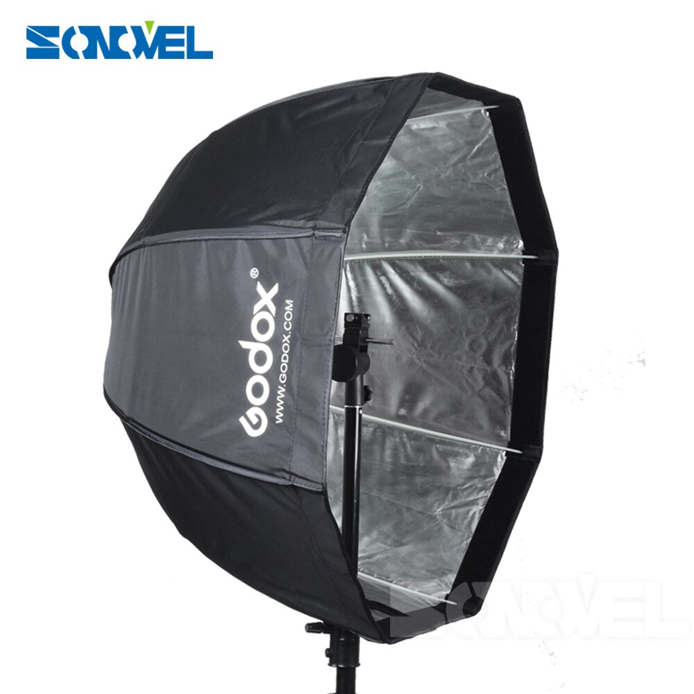 Godox 80cm åttekant paraply softbox lys stativ paraply sko brakett sett til blits speedlite