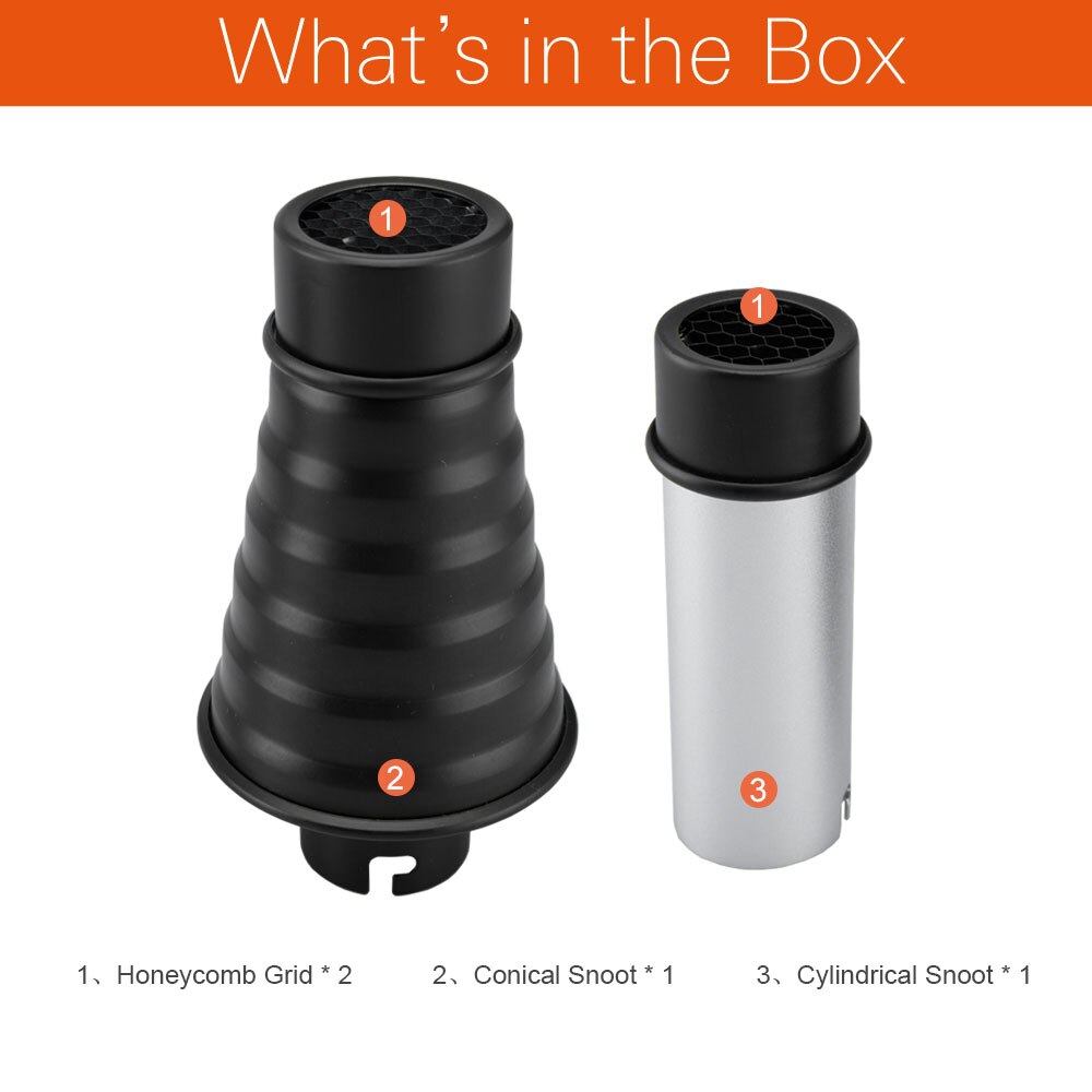 Godox AD-S9 Flash Snoot Met Honingraat Voor Witstro AD200 AD360II AD360 AD180 Flash Speedlite