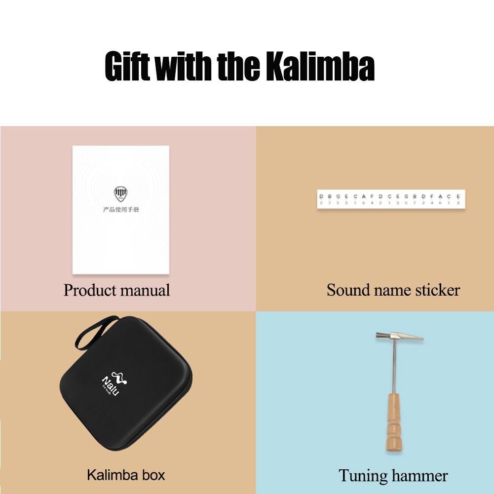 Nalu NK-CT 17 key Kalimba Crystal Cat Bear Shape Acrylic Thumb Piano Mbira Calimba Transparent Keyboard Musical Instrument