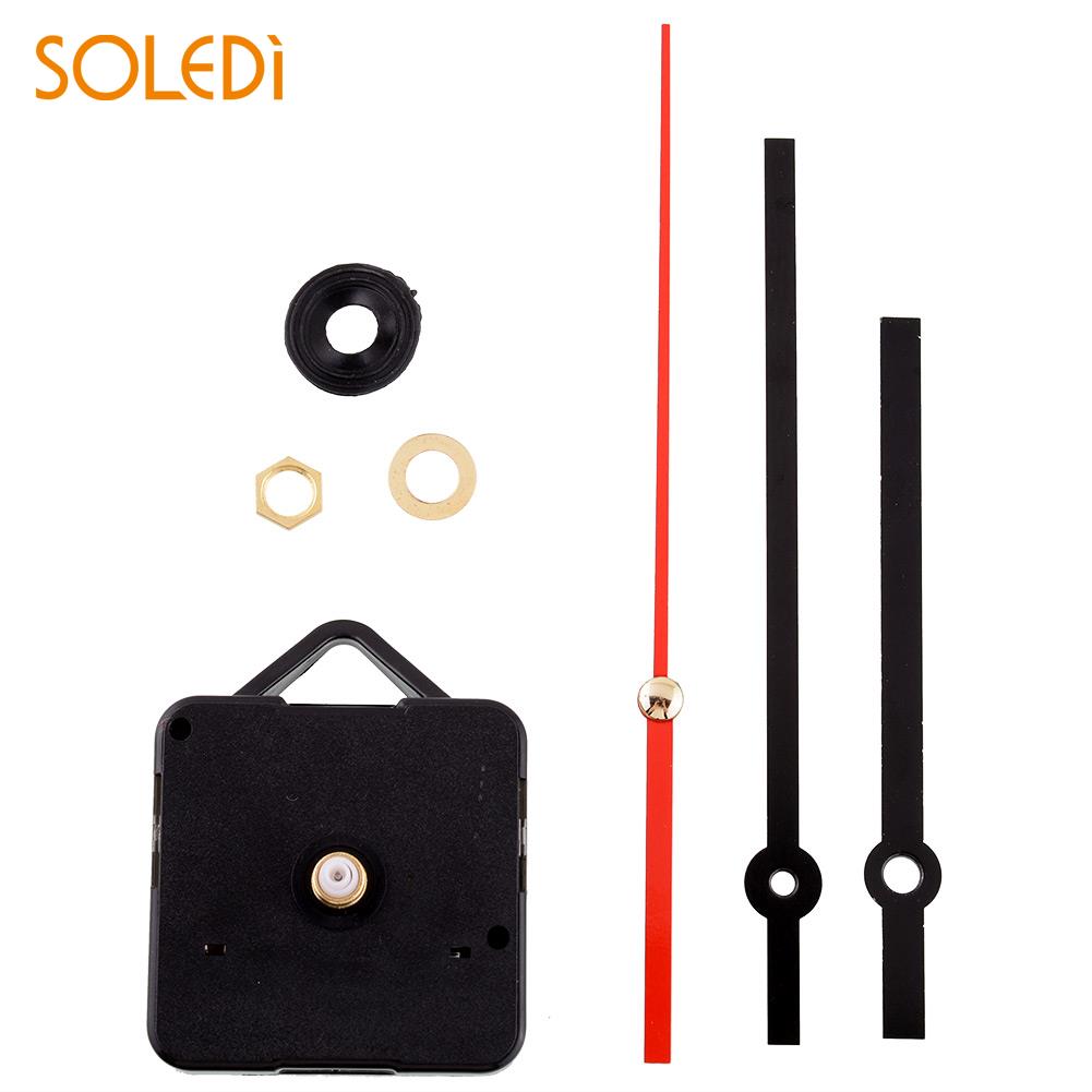 Retro Zwarte Handen Quartz grote wandklok Beweging Mechanisme Onderdelen Repair Vervangen DIY Essentiële Tools Stille Onderdelen Set Kit