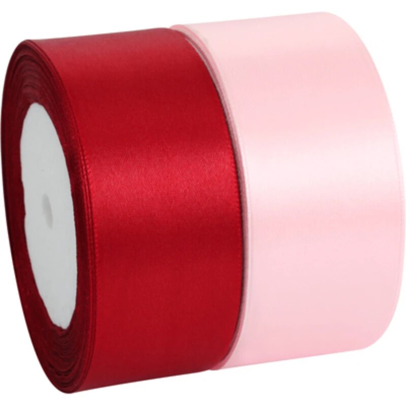 25Yards/Roll 50mm Satin Ribbons Wedding Wrapping Ribbons Bow for DIY Crafts Polyester Christmas Home Decor Accessories Tape