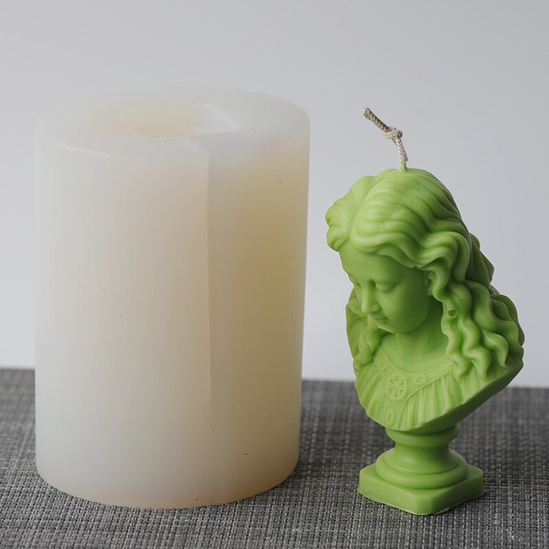 Déesse bougie moule antique grèce Silicone moules bricolage aromathérapie plâtre argile à la main faisant moule décoration de la maison artisanat
