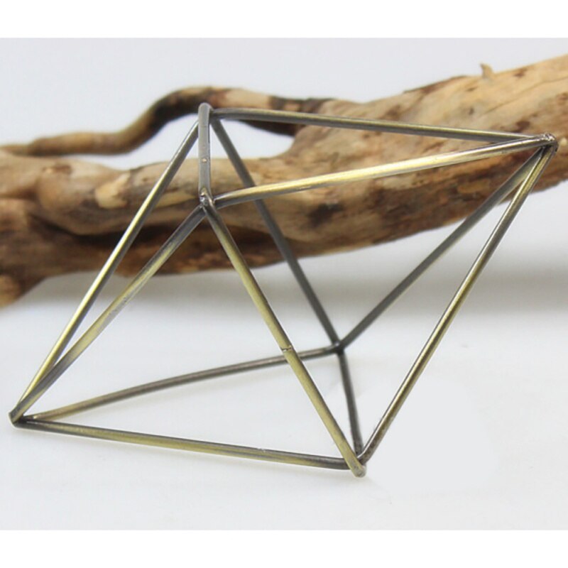Hängen Tillandsia Luft Pflanzen Gestell Metall Geometrische Eisen Kunst Rustikalen Blume Pflanzer Topf Pflanzen Gestell: Gelb