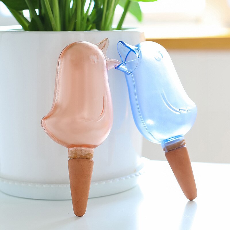 Pulvérisateur goutte-à-goutte Transparent en forme d'oiseau, bouilloire, outil d'arrosage automatique, bouteille de jardin auto-versante pour plantes et fleurs