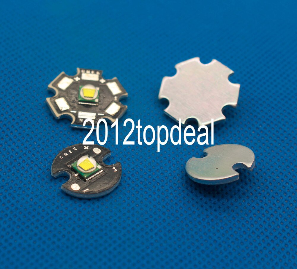 1 stücke cree xml led t6 u2 10 watt weiß high power led-strahler mit 16mm 20mm pcb für diy
