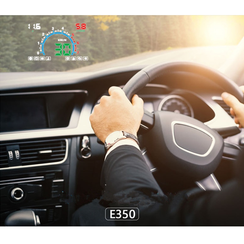 5.8 "näyttö hud auton pää ylös näyttö moottorivika polttoainehälytys nopeusmittari  e350