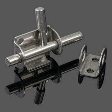 Hasp Door Latch Lock Sliding Rust Proof Furniture Safety Repair Bathroom Silver