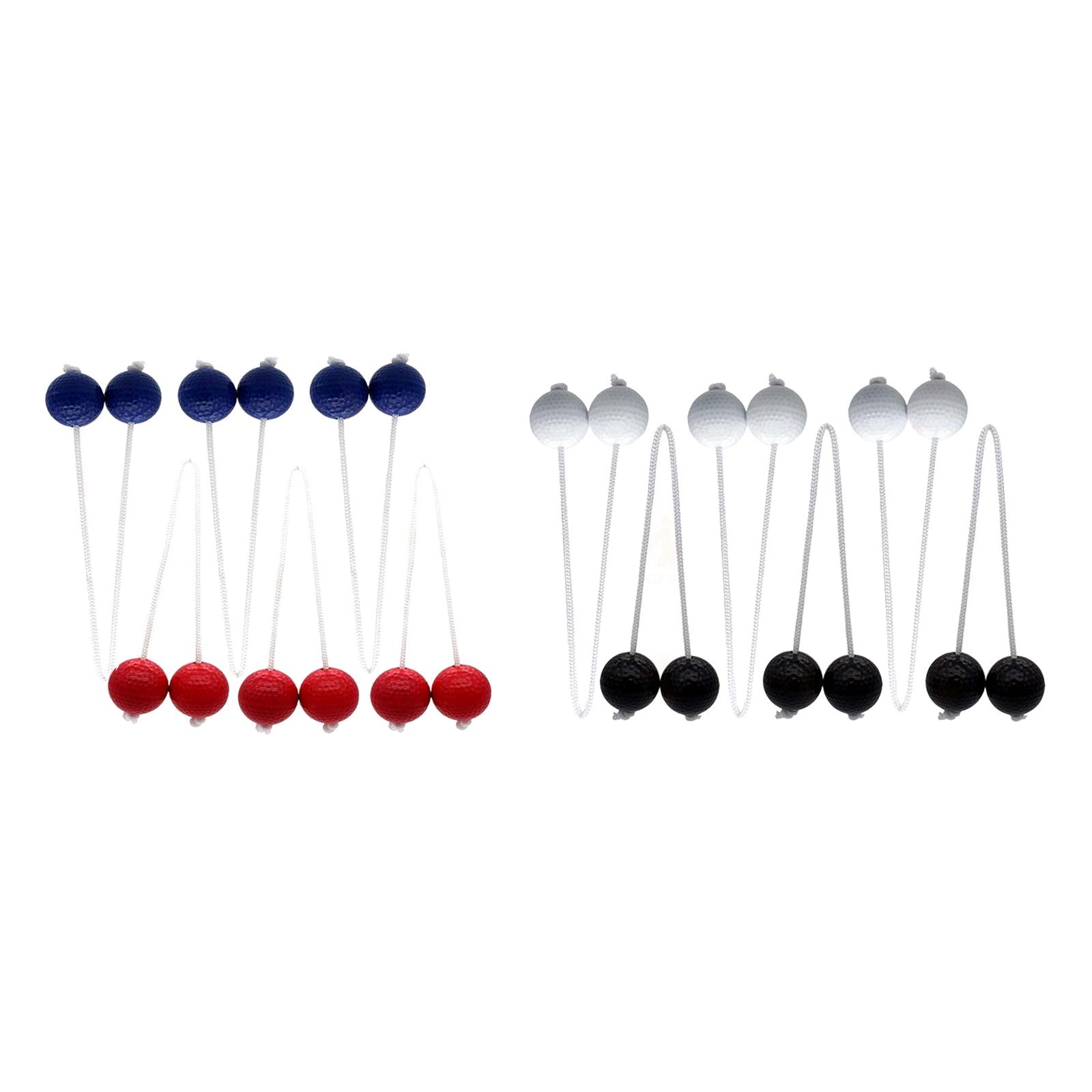 6pcs Golf Ball Ladder Toss Ball Replacement Golf Ball Bolas Hard Golf Training Balls Outdoor Game Ball Set