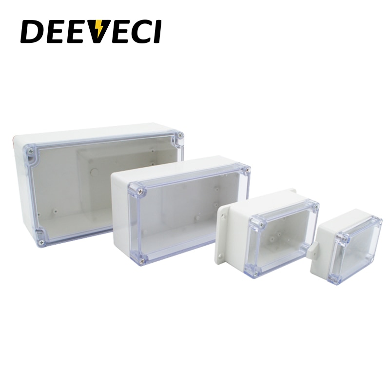 Transparent Waterproof Outdoor Enclosure Plastic Box Electronic Project Case Instrument Electrical Box Junction Box Housing
