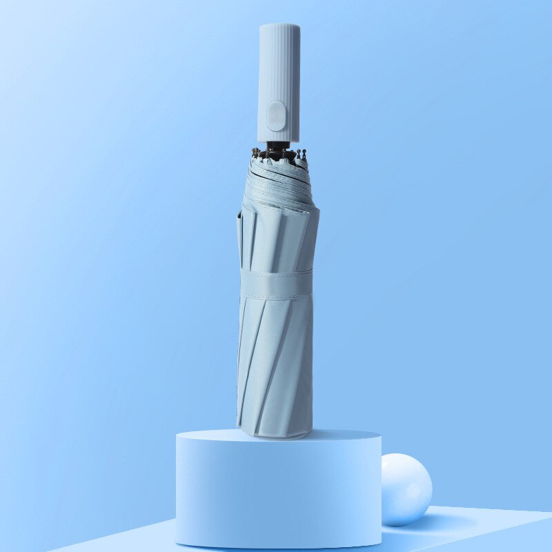 Neue Xiaomi Automatische Sonnenschirm für Männer und Frauen 10 Regenschirm Knochen Schwarz Kleber Sonnencreme Anti-uv Sonnenschirm: hell Blau