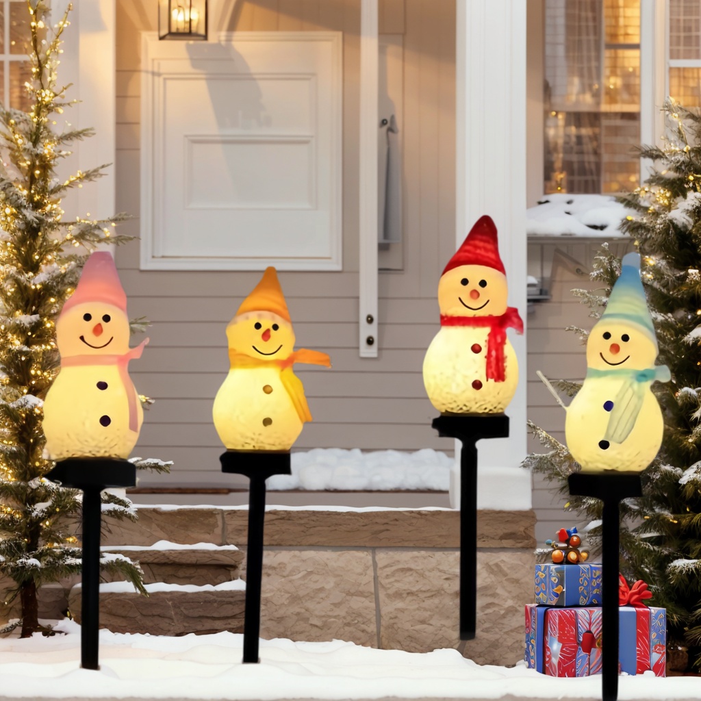 Christmas Outdoor Lawn Decorations, Solar Snowman Lights, Corridor Terrace Lawn Decorations, Cute Decorations