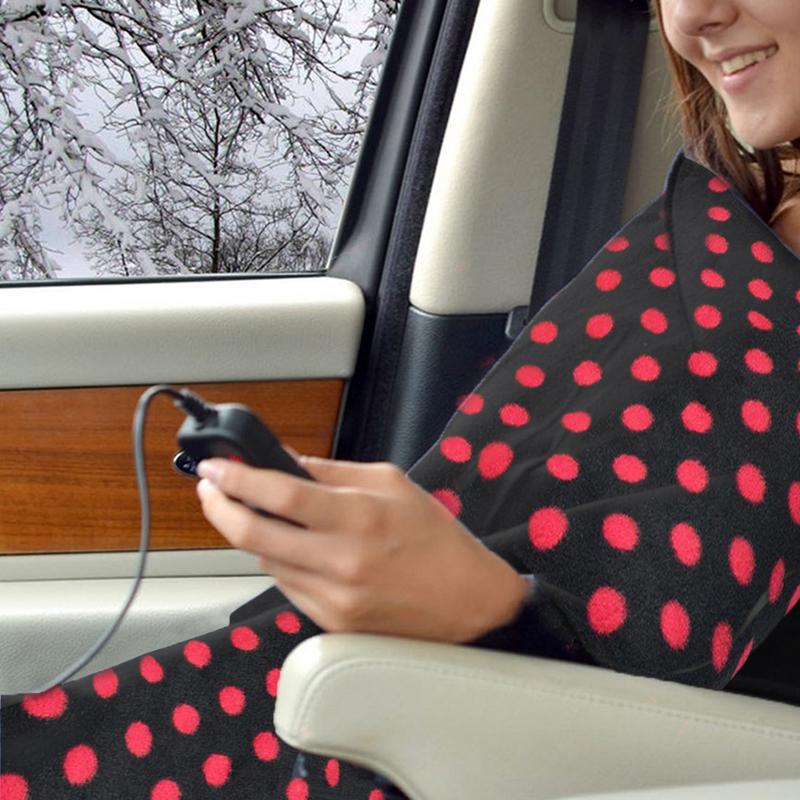 Auton lämmityspeite talvi laivastonsininen fleece 12v auton vakiolämpötilalämmityspeite auto 3 tasoa sähköpeite