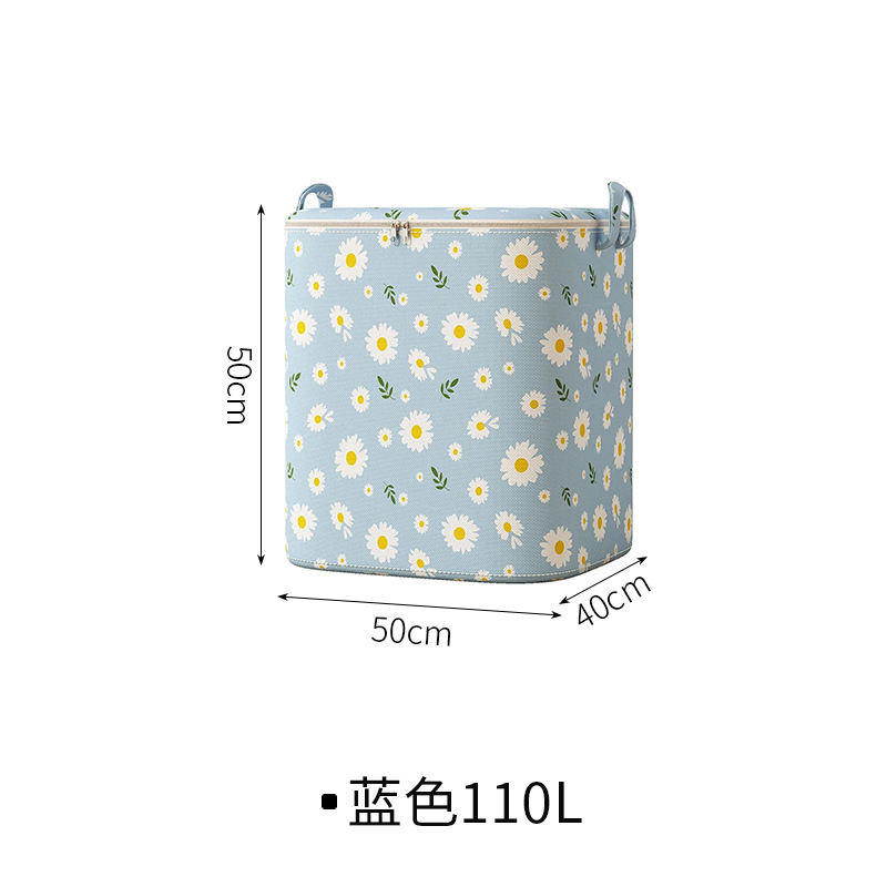Large capacity household non-woven storage bag quilt clothing storage box wardrobe portable moving bag storage box with handle: Pink