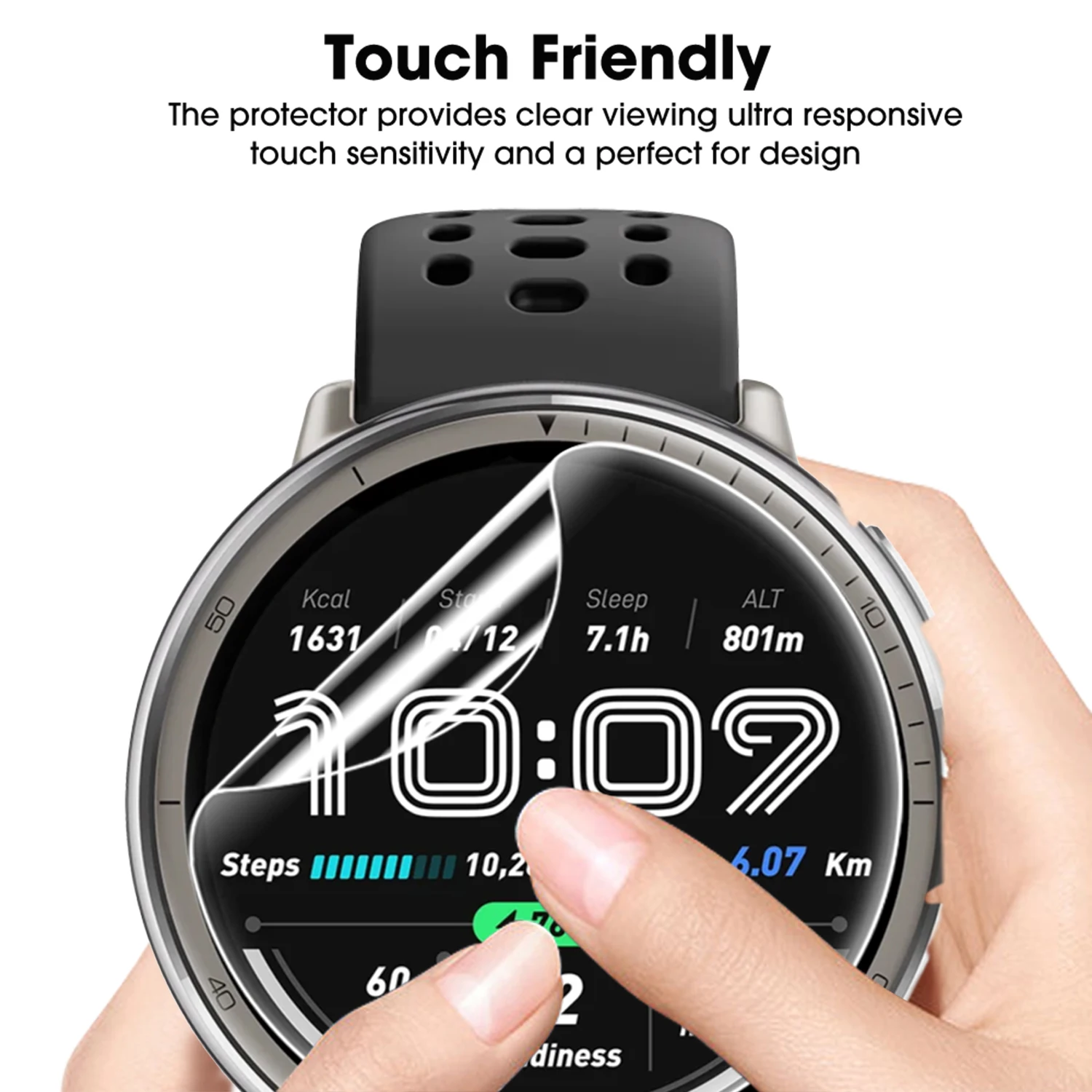 Protectores de pantalla de película de hidrogel de TPU flexibles para Amazfit Active 2 HD películas protectoras transparentes antiarañazos para reloj inteligente Active 2